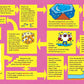 A sample spread from Return to FACTopia! connecting many different facts.
